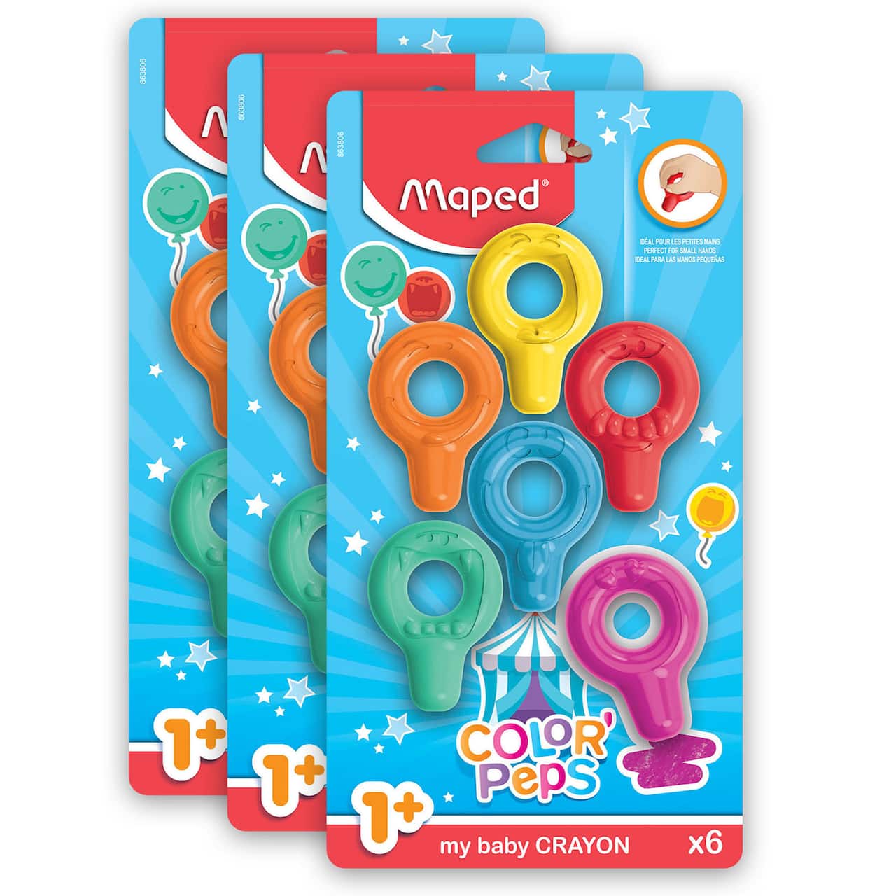 Maped Color'Peps My First PlastiClean Plastic Crayons